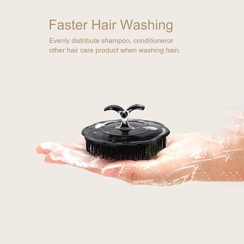 Silicone Scalp Massage Shampoo Brush – Hair Root Cleanser Scalp Shampoo Brush HIP