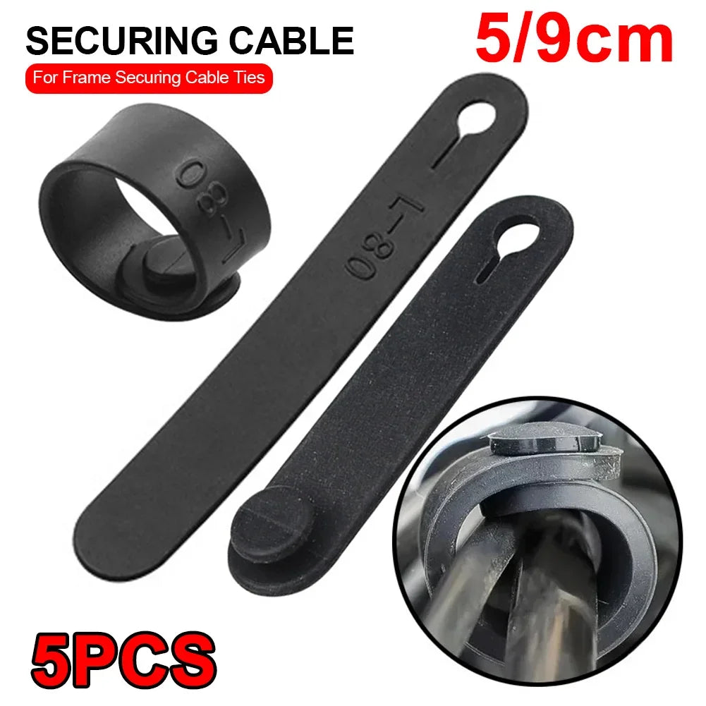 5Pcs 5/9cm Rubber Cable Ties For Securing Cable Ties Wiring Harness Rubber Bands Motorcycle Electric Vehicle Accessories HIP