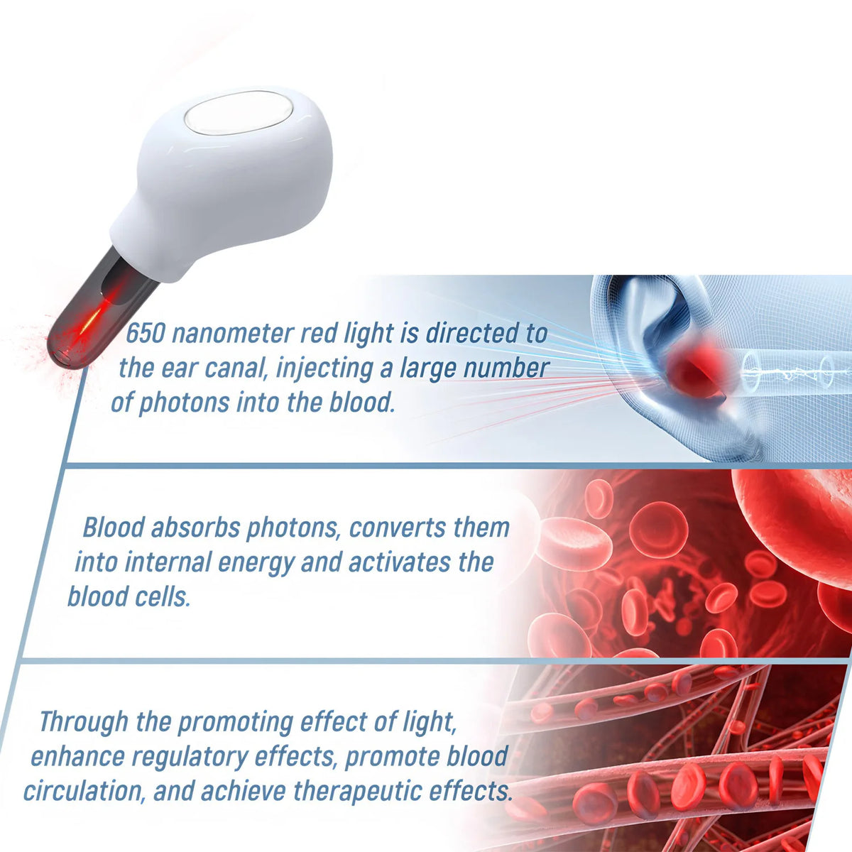 650nm Red Light Ear & Nasal Laser Therapy Device Laser Therapy Device HIP