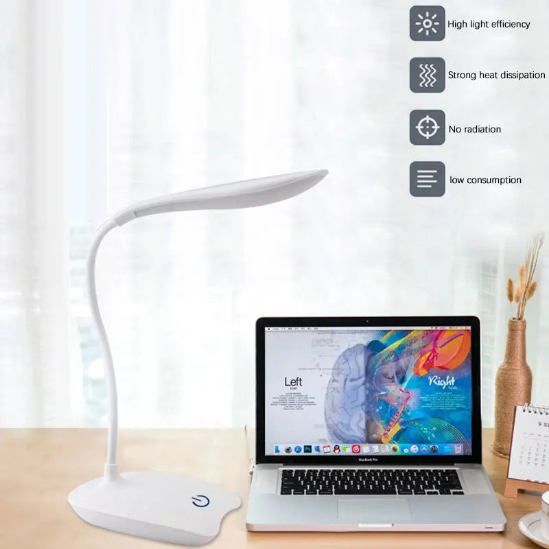 LED USB Rechargeable Desk Lamp – Eye-Friendly Reading Light LED Desk Lamp HIP
