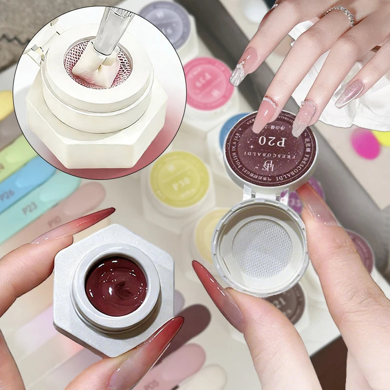 1Pc 39 Colors Nail Air Cushion Patting Gel High Saturation Long-Lasting Solid Color Gradient Shading For DIY Nail Salon ﻿Tools HIP