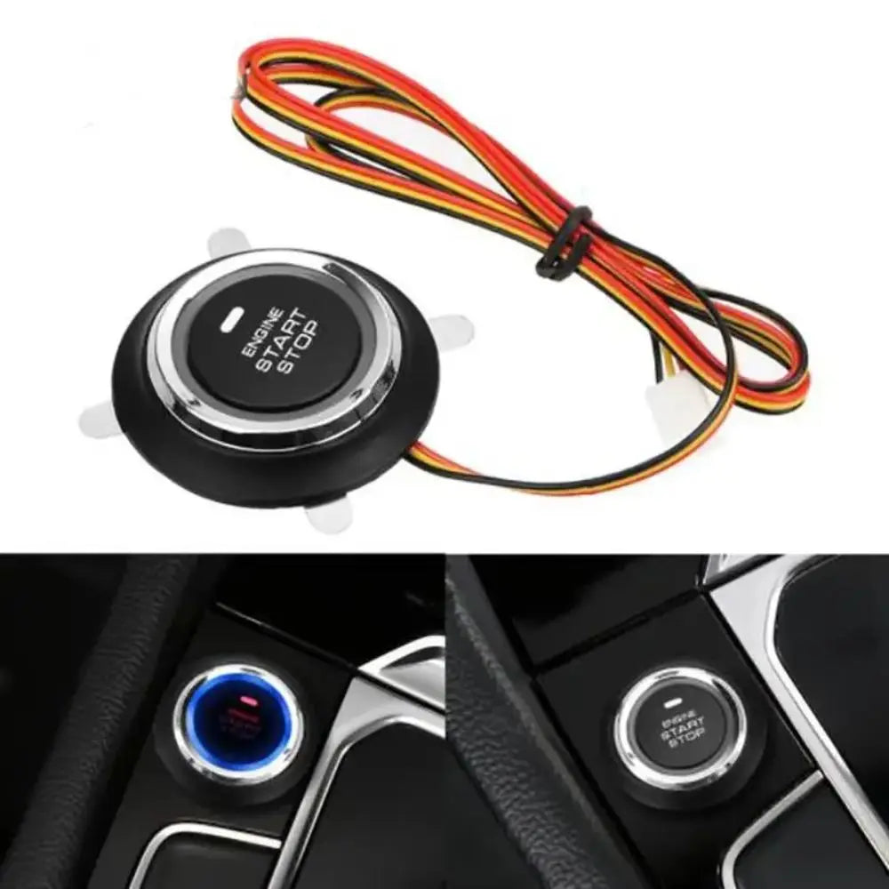 12V Push to Start Button – Universal Keyless Engine Ignition Kit Car Ignition Switch HIP