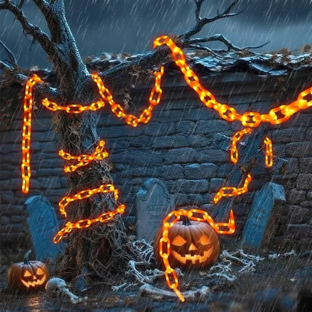 8 Modes Indoor Waterproof Skull LED Chain Light Battery Powered Spooky Halloween String Lights for Party Decor HIP