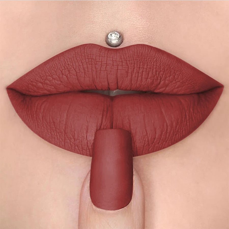 1PC 15 Colors Nude Velet Matte Lipstick Pen Waterproof Long Lasting Red Pink Lip Liner Pen Korean Makeup Lip Tint Lip Glaze HIP 11