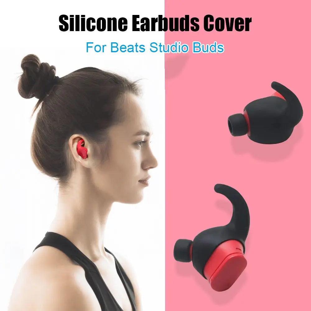 Silicone Eartips Cover & Ear Hooks for Beats Studio Buds Earbud Accessories HIP