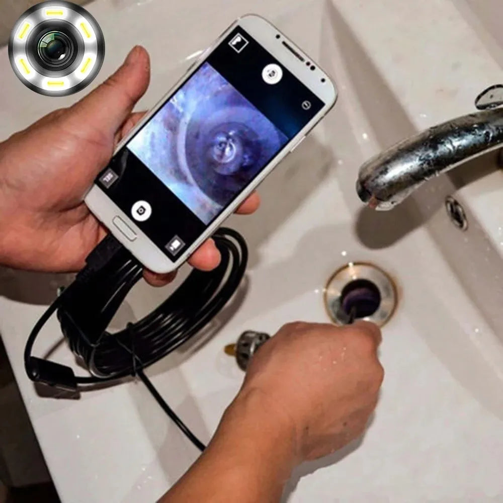 IP67 Waterproof Borescope Inspection Camera 6 LED Android Borescope Inspection Camera HIP