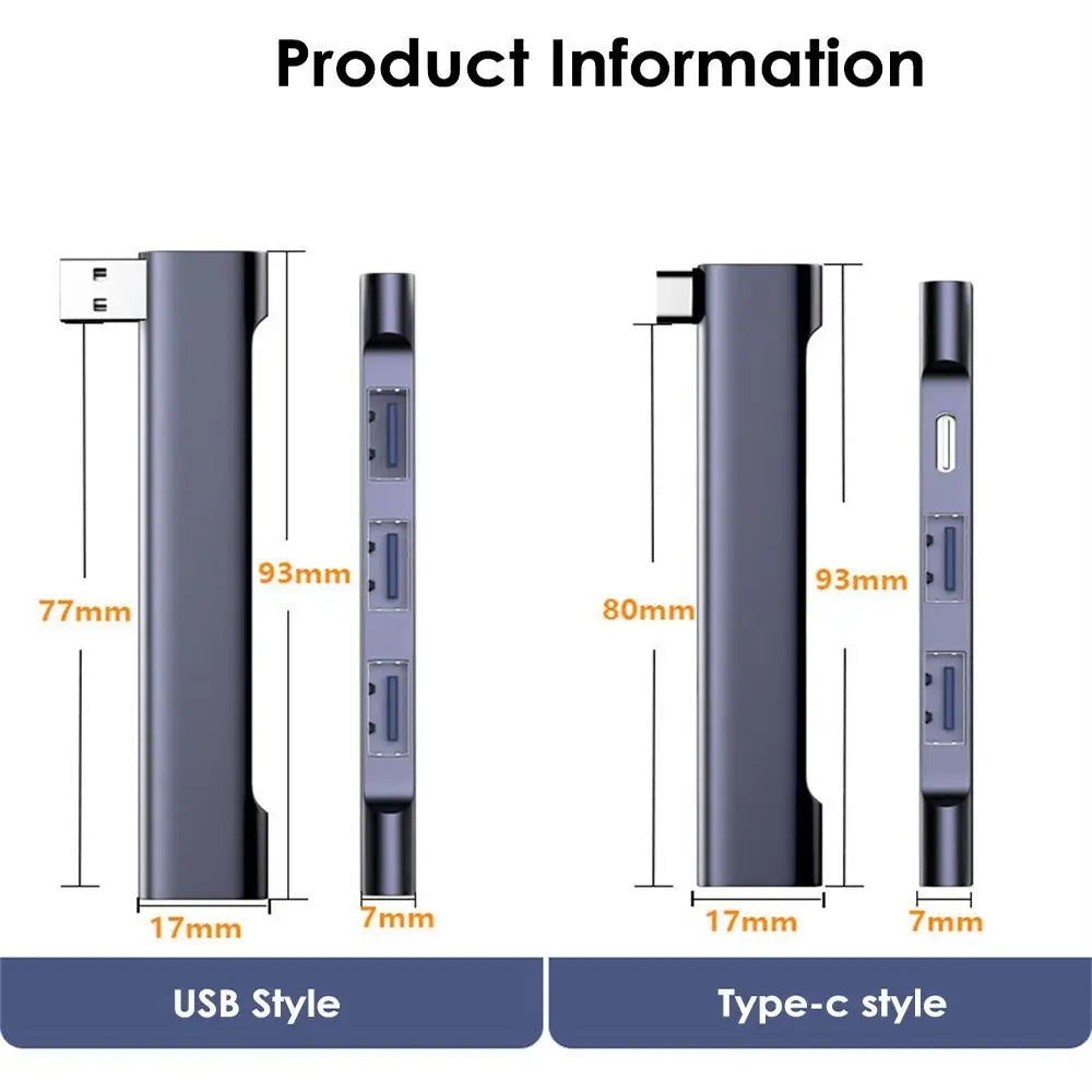 4-in-1 USB 3.0 Hub & USB-C Docking Station | OTG Adapter USB Hub Docking Station HIP