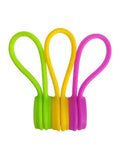 6-Pack Magnetic Silicone Cable Ties – Reusable Cord Organizer Magnetic Cable Ties HIP Multicolor 3pcs