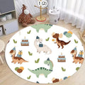 Round Kids Cartoon Road Map Non-Slip Rug – Playroom Carpet Kids Play Rug HIP 2 120X120CM