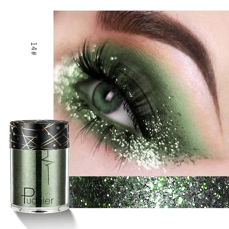 New Glitter Eye Shadow Professional Makeup Monochrome Shining Eyeshadow Sequins Universal Party Cosmetic HIP 14