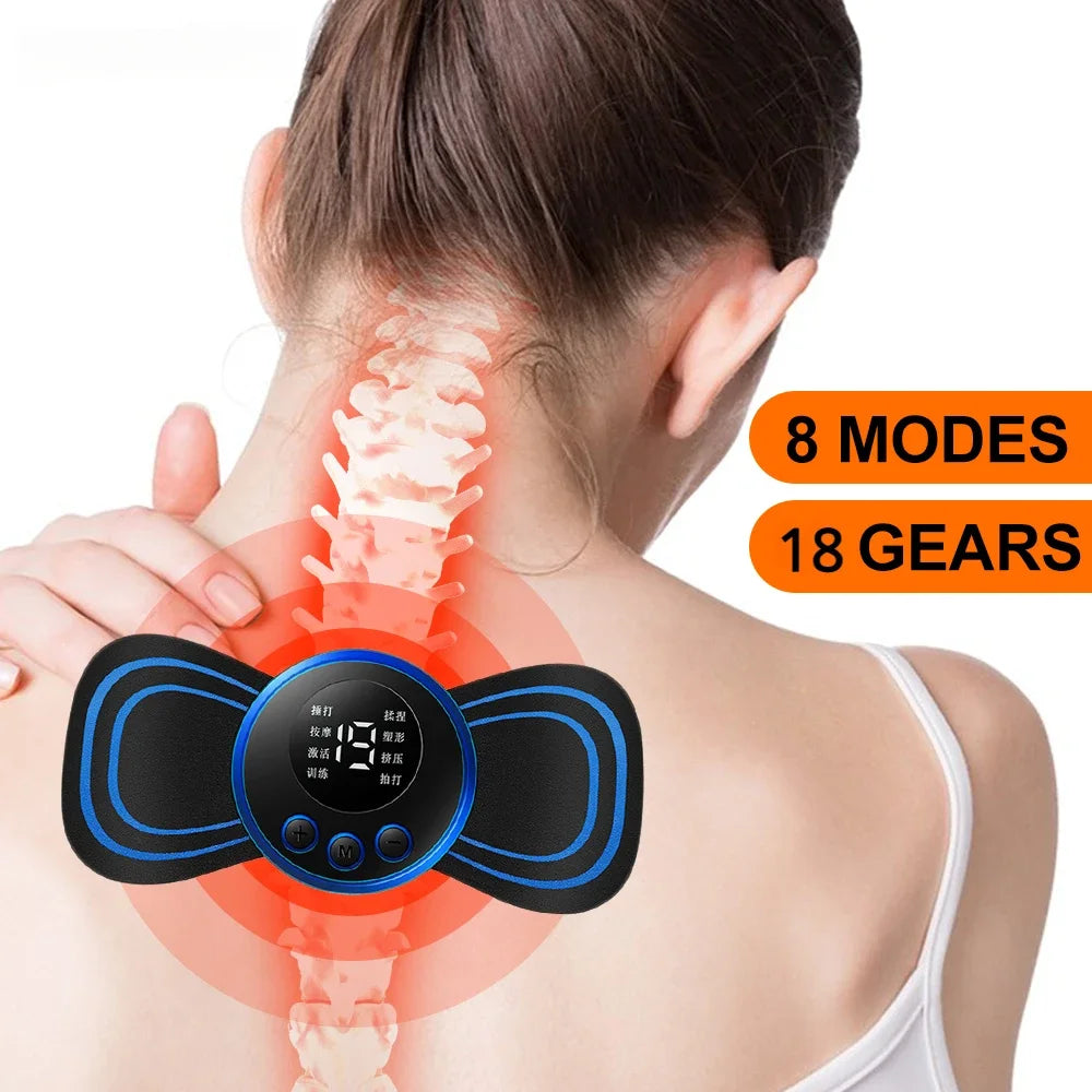 RUZOFO EMS Neck & Body Massager Patch – 8 Modes 18 Levels EMS Massager Patch HIP
