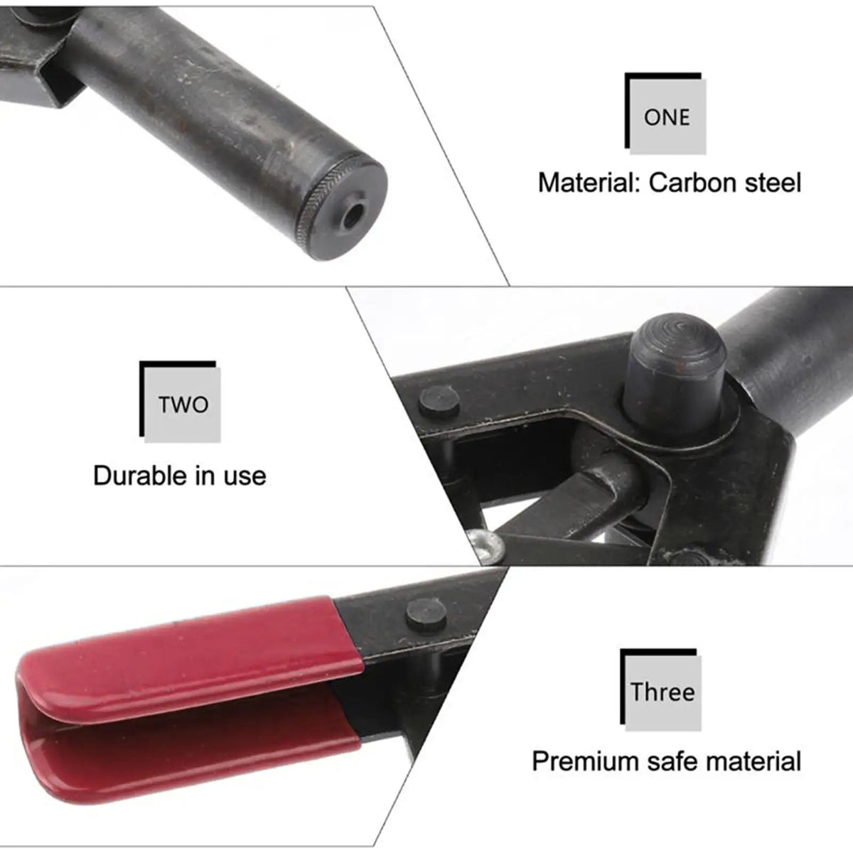 Plastic Rivet Gun 6.3 Inch Poly Hand Riveter Kit for Fastening Door Panels Automotive Trim Blind Rivet Gun with 40pcs POM Rivets HIP