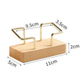Wood & Gold Metal Business Card Holder Desk Organizer Stand Business Card Holder HIP B