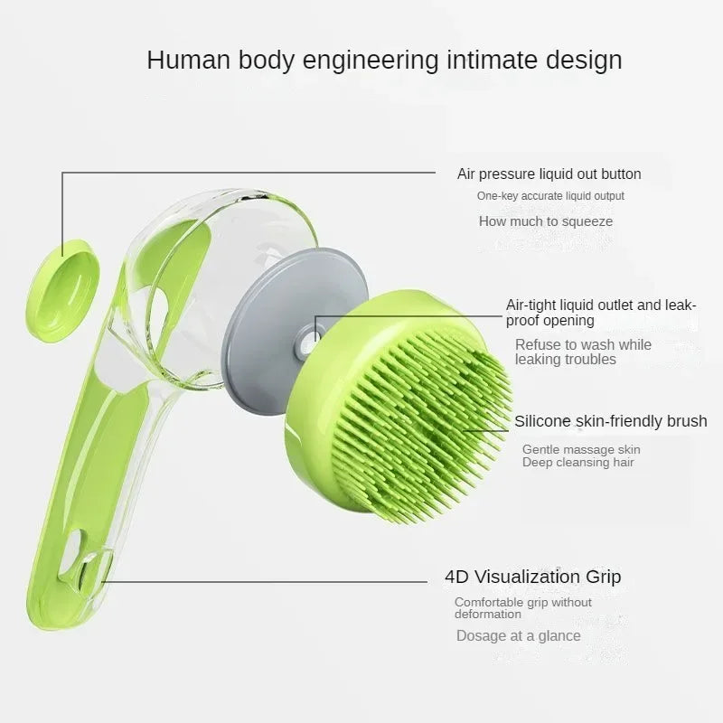 Pet Foaming Bath Brush – Dog & Cat Grooming Scrubber Pet Grooming Brush HIP