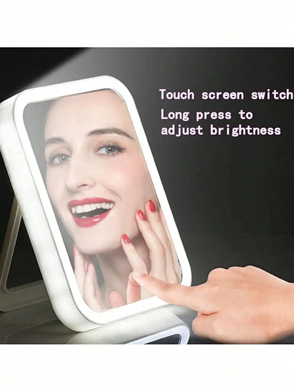 LED Makeup Mirror – Adjustable Dimming, Rotation & Storage LED Vanity Mirror HIP