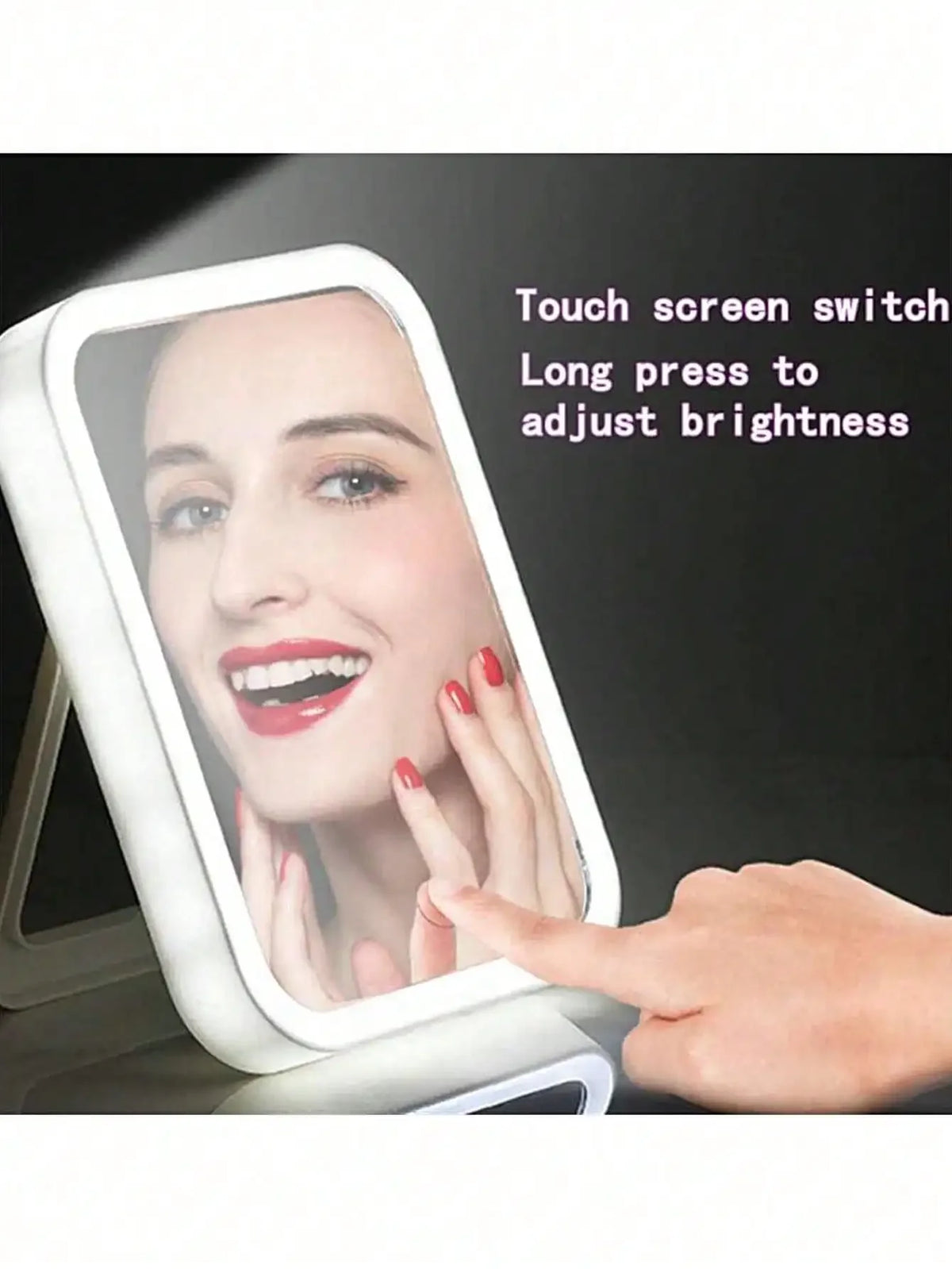LED Makeup Mirror – Adjustable Dimming, Rotation & Storage LED Vanity Mirror HIP