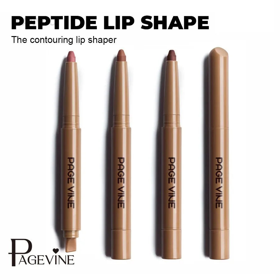 Chocolate Brown Silky Lipliner Pen Peptide Lipgloss Pencil Lasting Matte Nude Pink Lipstick Lip Outline Contour Defind Lip Liner HIP