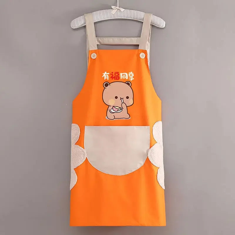Bubu & Dudu Cartoon Waterproof Kitchen Apron | Wipeable Cartoon Kitchen Apron HIP