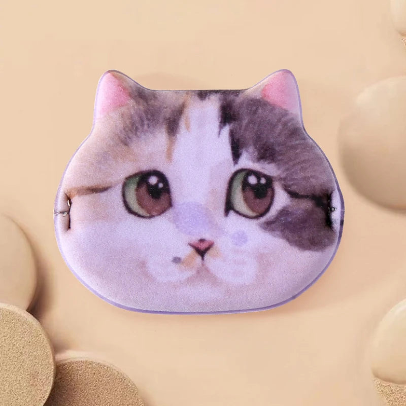 1/4pcs Kitty Air Cushion Powder Puff Cute Cat Cosmetic Puffs Hydrophilic Non-latex Facial Foundation Beauty Tool Dry Wet Makeup HIP 04Purple-1Pc