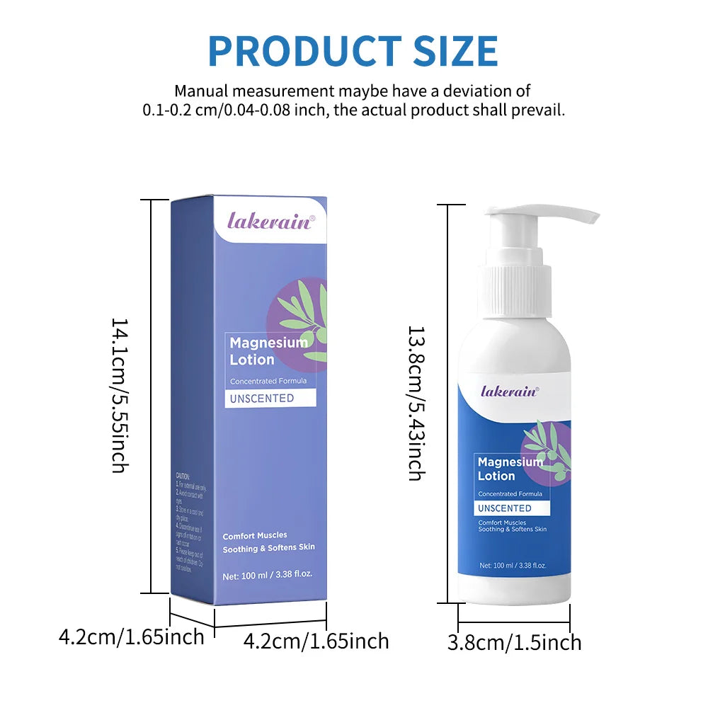 Magnesium Body Lotion Unscented Cream Moisturizing Relief Soothes Muscles Joints Care Skin Health Wellness body care HIP