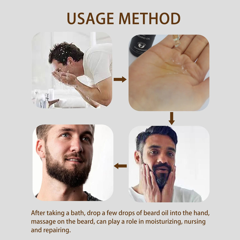 YURHERSU 30ml Beard Growth Oil – Thick, Soft & Smooth Beard Growth Oil HIP