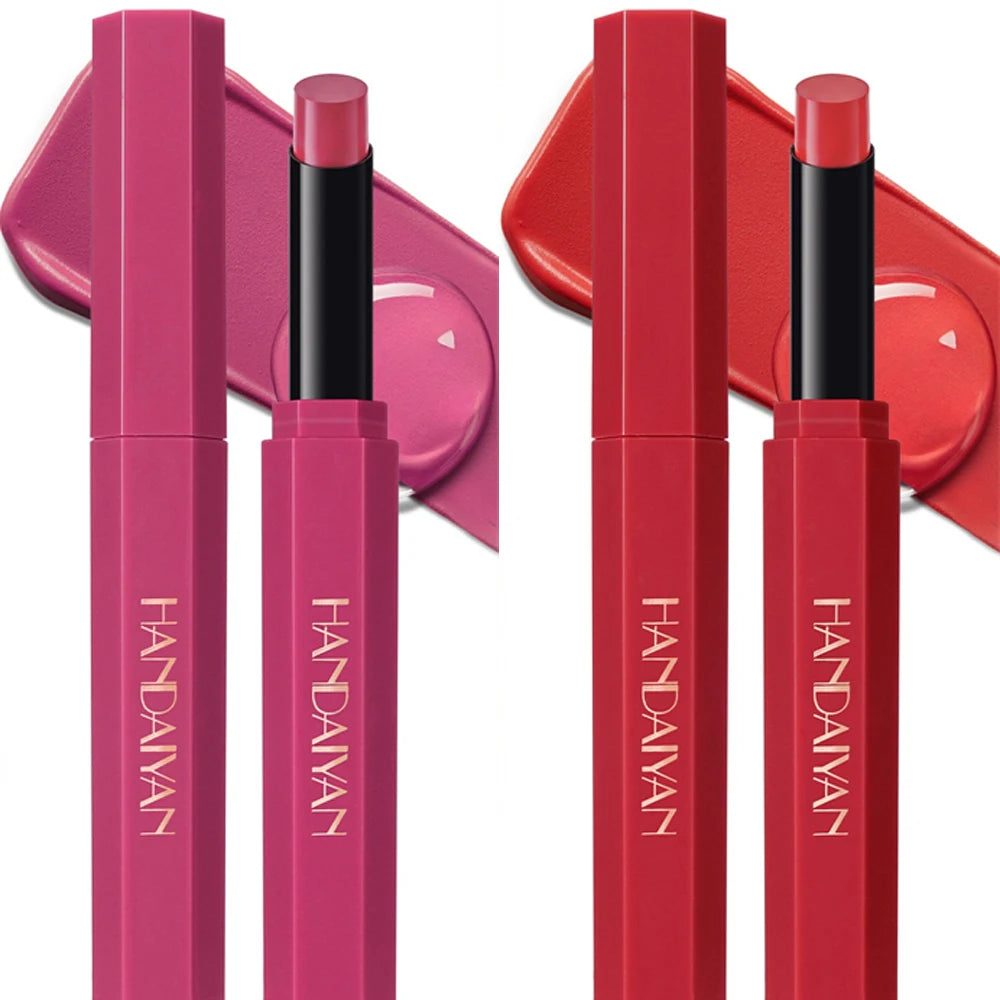 6 Colors Lipstick Pen Waterproof Moisturizing Water Gloss Lipstick Non-stick Cup Makeup Hexagonal Lip Liner Pen Beauty Cosmetics HIP 04 Add 05-2Pc