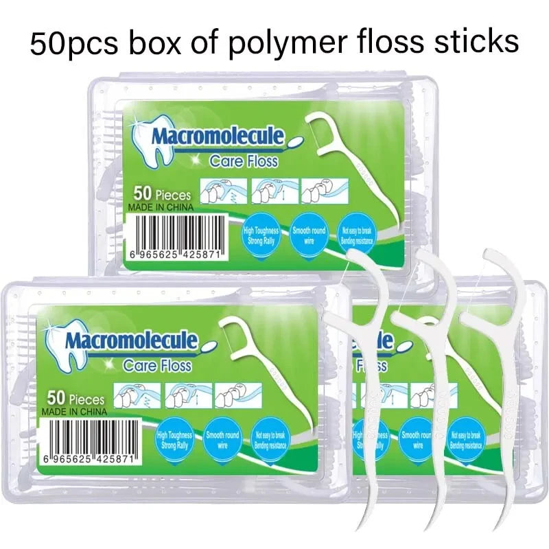 RUZOFO 150-Pc Disposable Dental Floss Picks with Storage Box Dental Floss Picks HIP