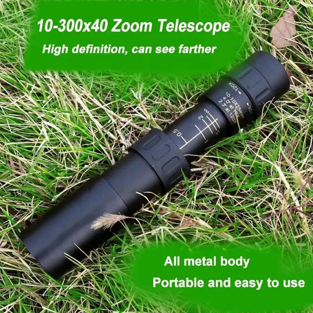 10-300X Zoom Military Metal HD Bak4 Powerful Binoculars Long Range Quality Portable Professional Telescope Monocular for Hunting HIP