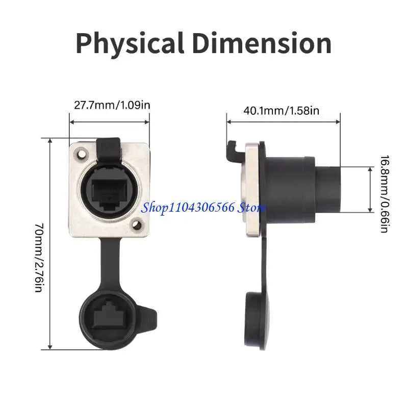 RJ45 Cat6 Panel Mount Coupler – Waterproof Female Adapter Network Coupler Adapter HIP