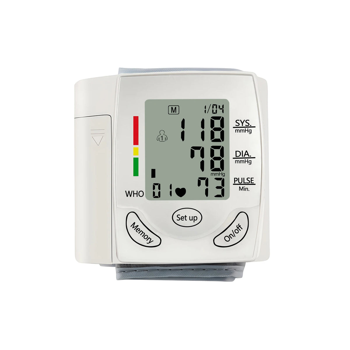 Fireurus Digital Wrist Blood Pressure Monitor – LED Display Wrist Health Monitor HIP White