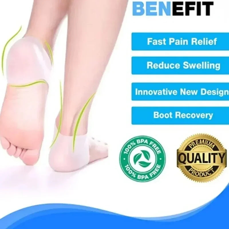 Silicone Moisturizing Heel Socks – Anti-Crack Foot Care Pair Silicone Heel Covers HIP