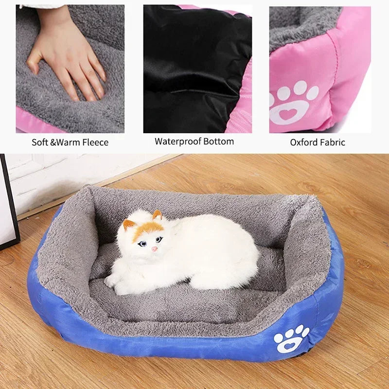 Soft Fleece Square Pet Nest Bed – Dogs & Cats S–XL Pet Nest Bed HIP