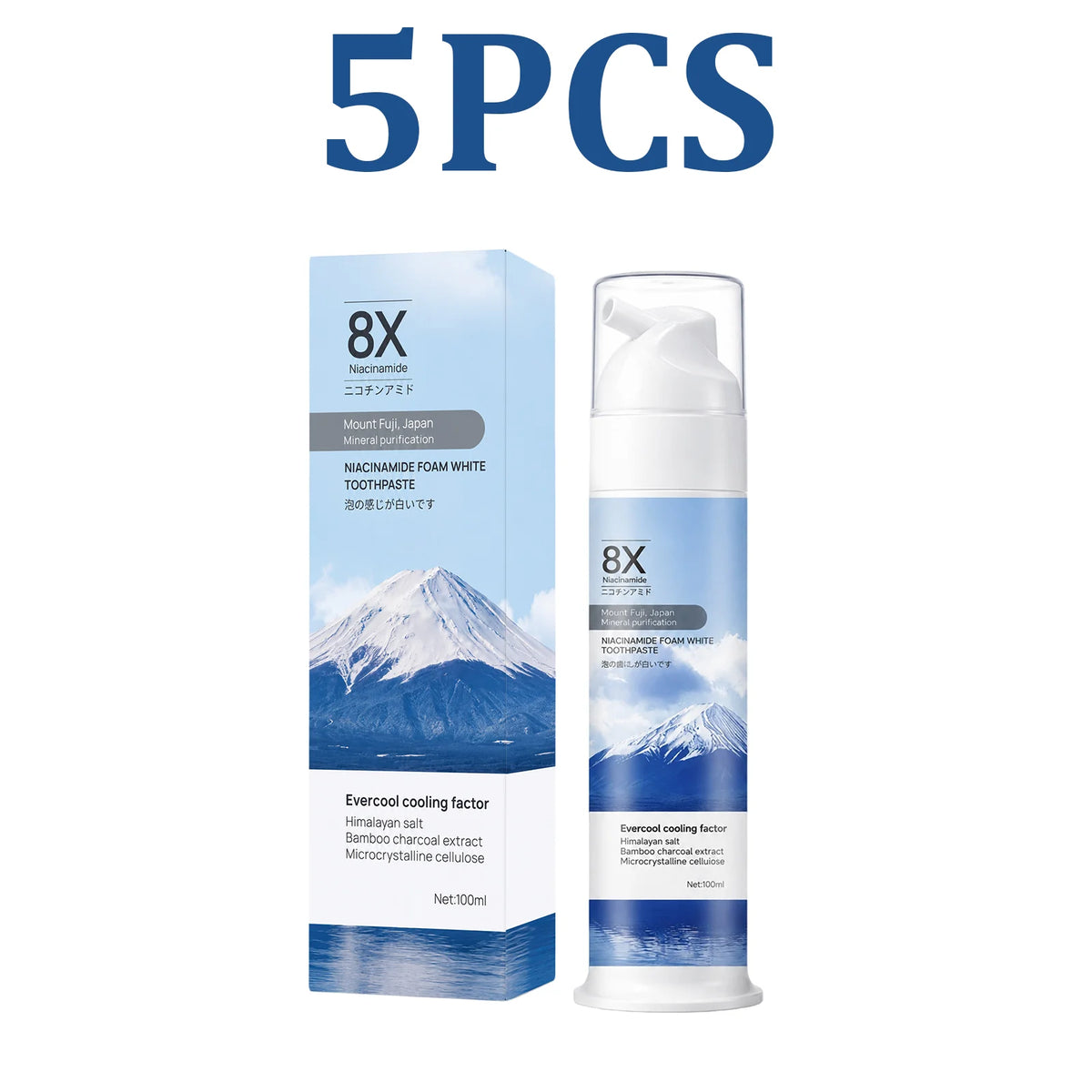 Niacinamide Toothpaste – Stain Remover & Enamel Protection Whitening Toothpaste HIP 5PCS