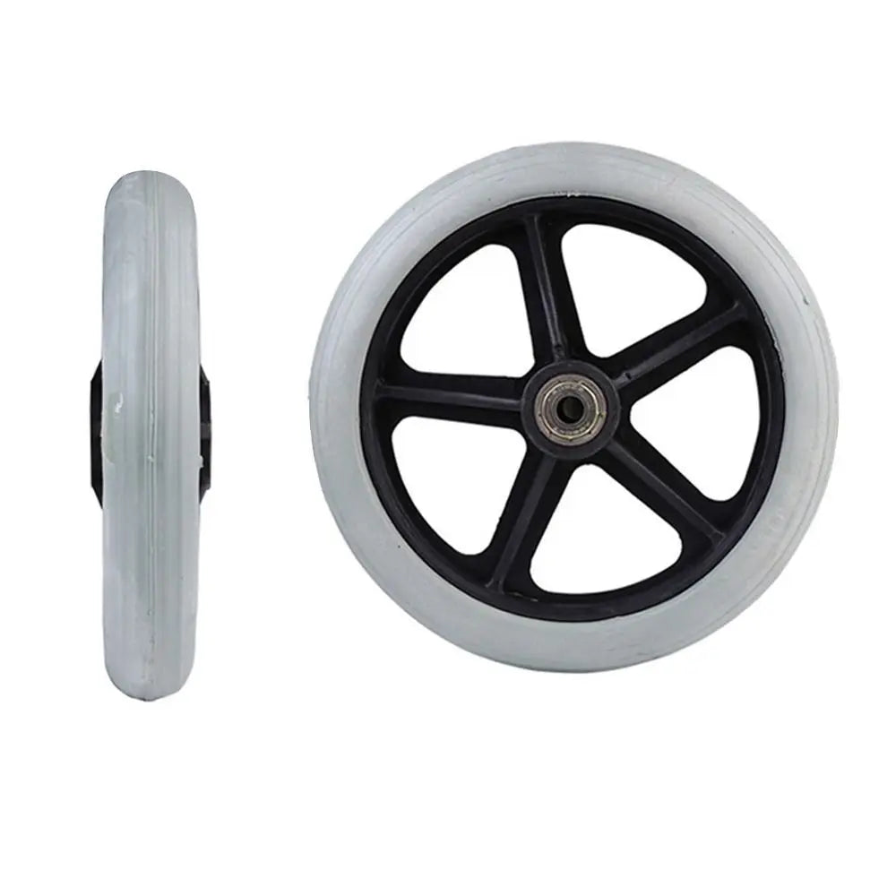 6/7/8 Inch Wheelchair Front Castor Solid Tire Replacement Wheel Wheelchair Castor Wheel HIP 6inch-Black Narrow