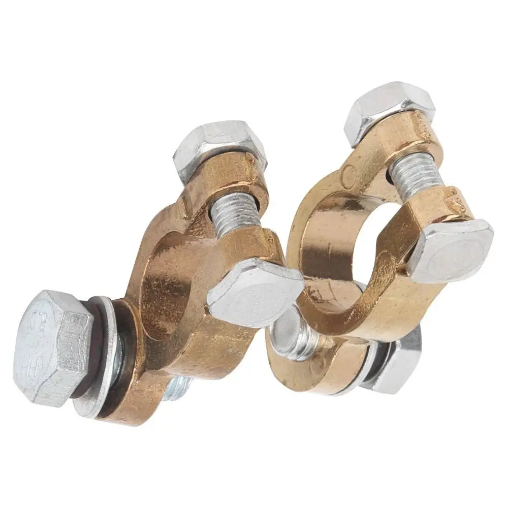 Heavy Duty Brass Battery Terminal Clamps – 2-Pack Top Post Battery Terminal Clamps HIP