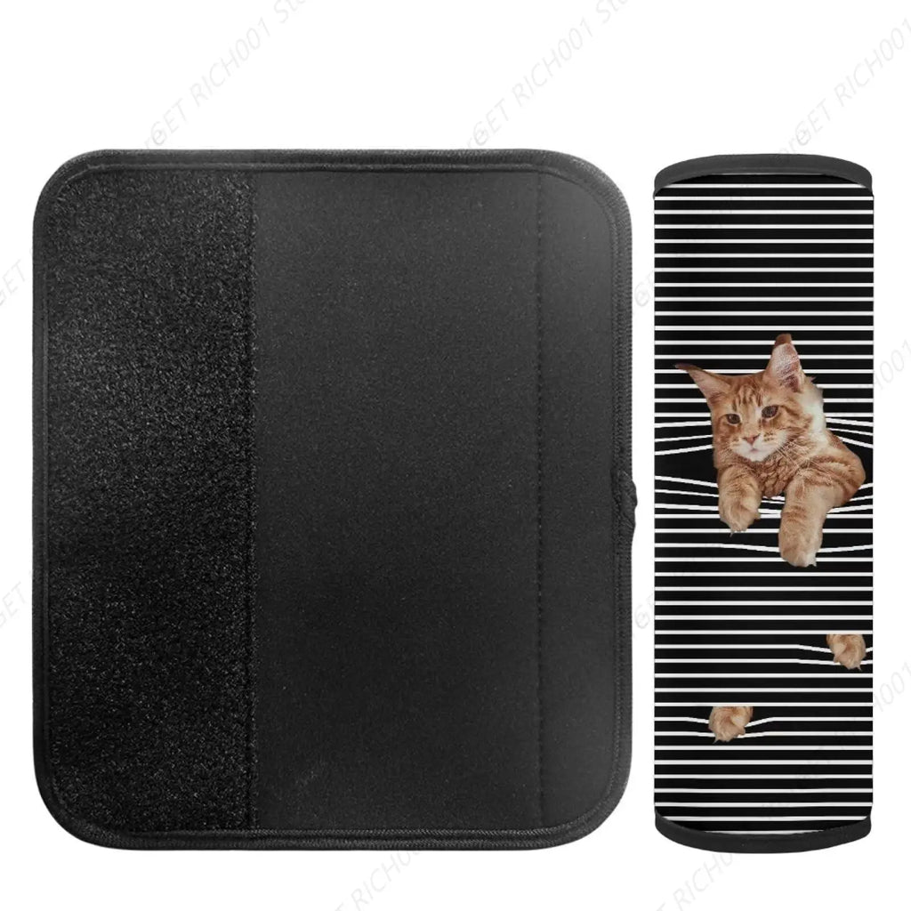 Cat Stripes Kids Seat Belt Covers 2-Pack – Soft Anti-Slip Pad Seat Belt Cover HIP