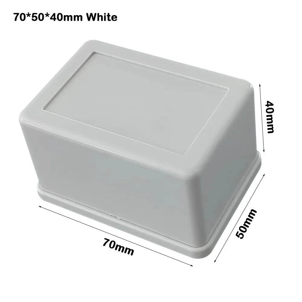 Waterproof ABS Plastic Project Enclosure Box – 10 Sizes Electronics Enclosure Box HIP 70-50-40mm White