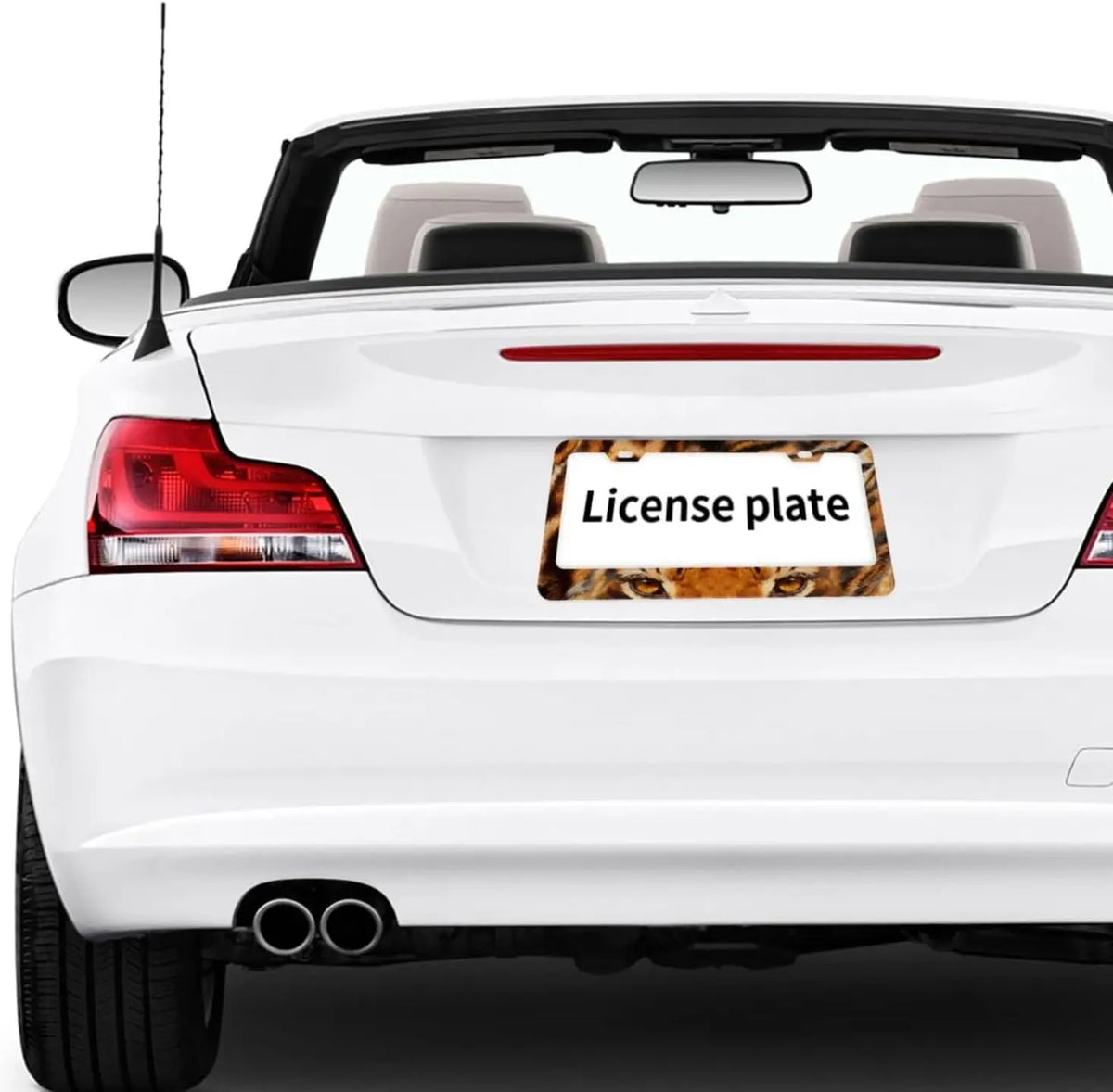 Tiger Eyes Aluminum License Plate Frame 2-Pack – Black License Plate Frame HIP
