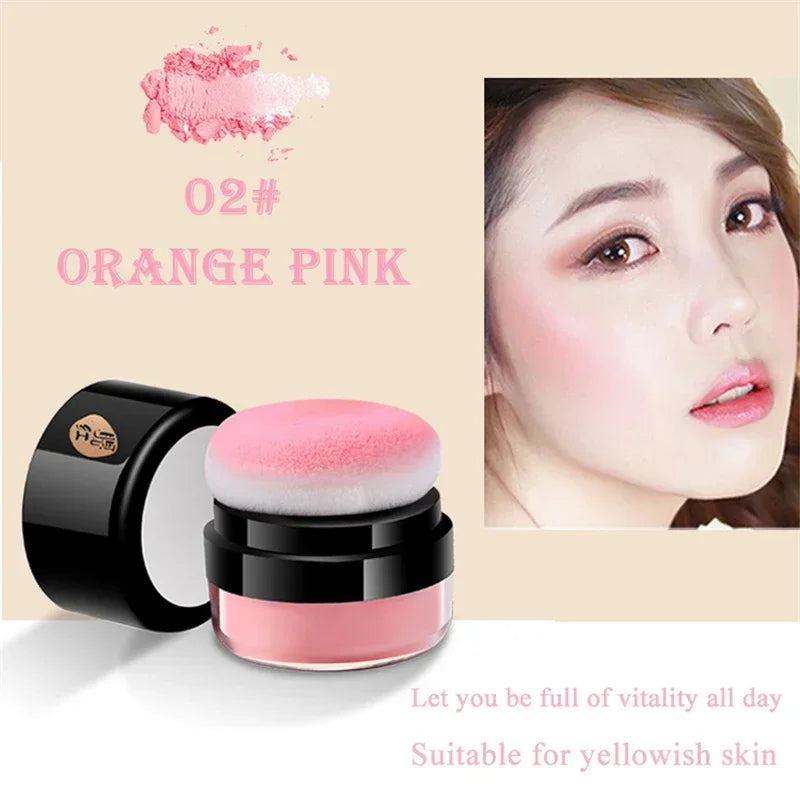 Soft Face Blusher Powder Cheek Nourishing Brightening Complexion Blush Palette Long-lasting Oil-control Facial Beauty Makeup HIP 02 Suit YellowisSkin