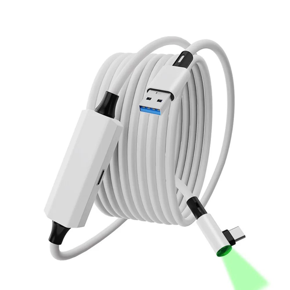 5M VR Link Cable USB-A to USB-C 5Gbps – Meta Quest 3 & Pico 4 VR Link Cable HIP black