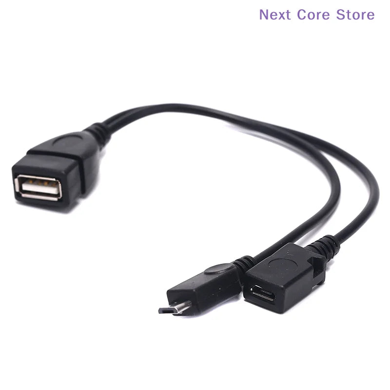 OTG Power Splitter Y Cable – Micro USB to USB-A Adapter USB OTG Y Cable HIP