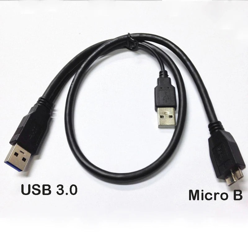 USB 3.0 to Micro B Y-Cable – HDD Power & Data Splitter USB Data Cable HIP