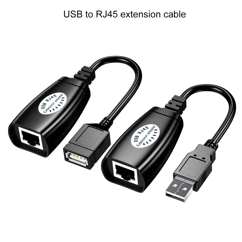 USB to RJ45 LAN Extender Adapter Set – 150ft Range (2pcs) USB Network Adapter HIP