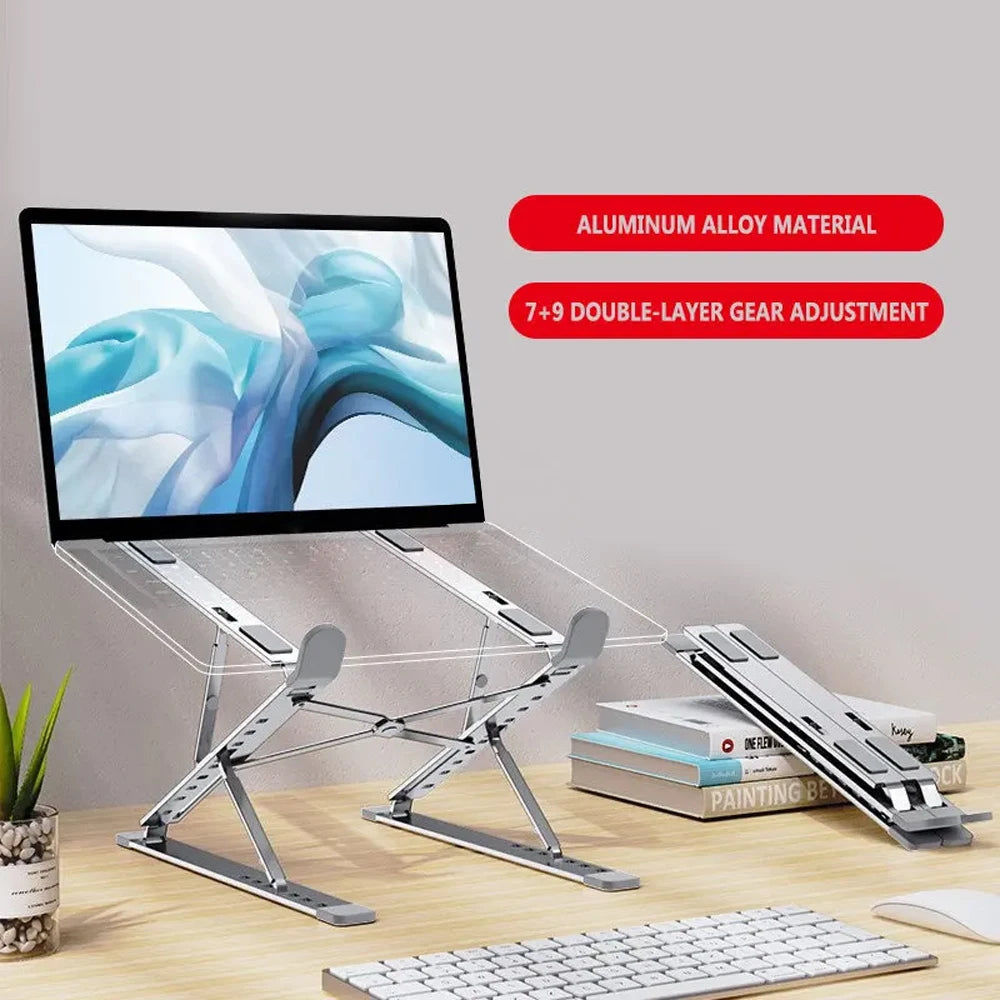 Aluminum Laptop Stand – Adjustable, Anti-Slip & Ventilated Laptop Stand HIP