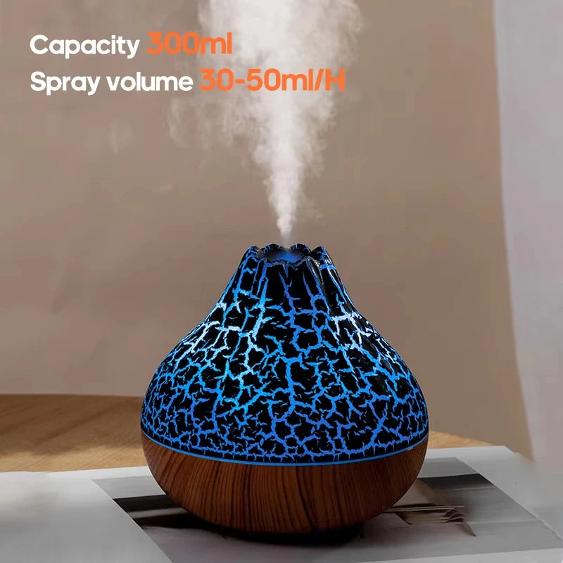 300ml Volcano USB Humidifier – 7-Color Night Light Desktop Desktop Humidifier HIP