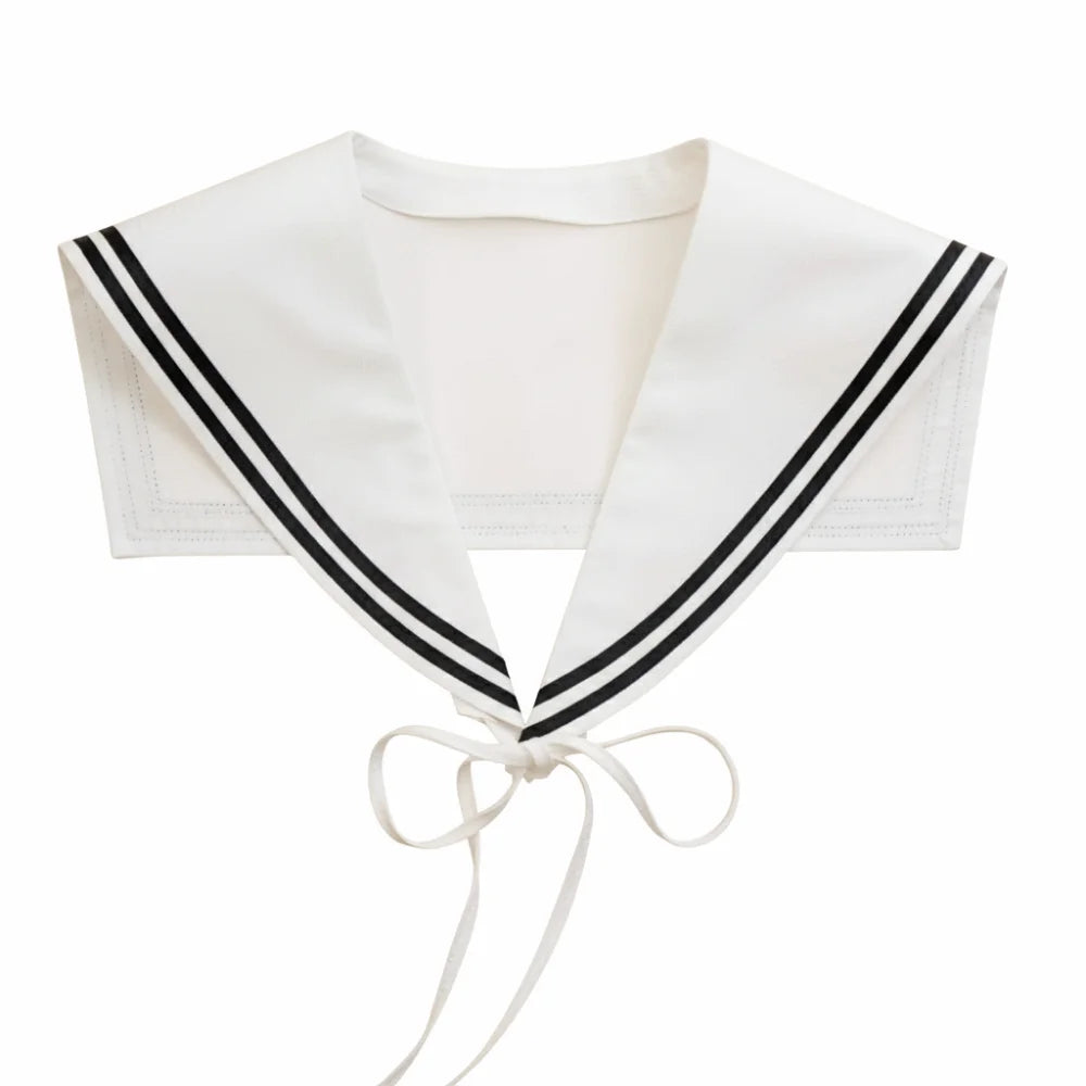 Striped Sailor Fake Collar – Detachable Scarf Shawl Wrap Detachable Fashion Collar HIP