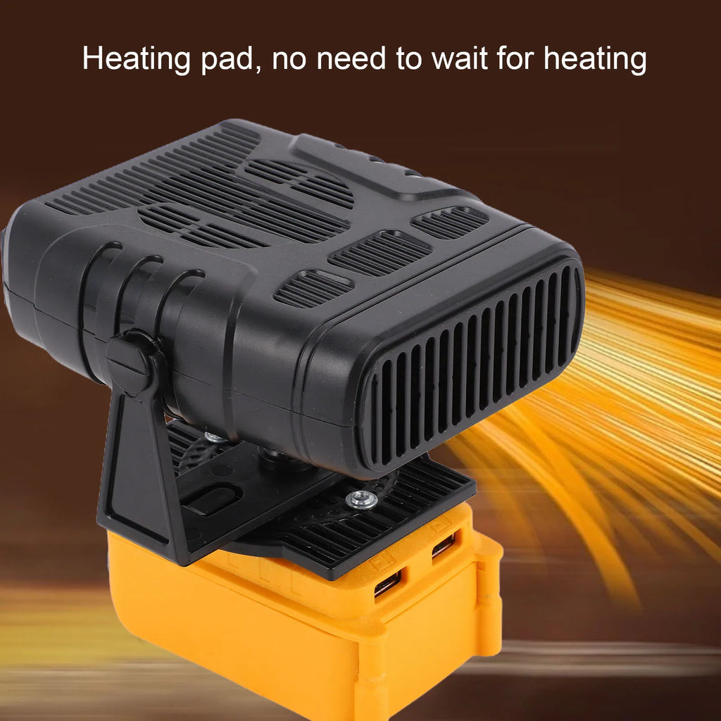 Space Heater Fit for DCB208 Li Ion Battery Smart Constant Temperature Electric Small Warmer 200W 2 Level Adjustable HIP