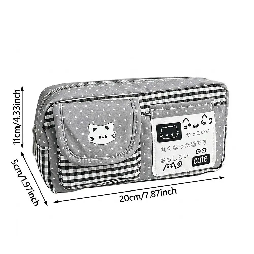 Cat Print Pencil Case – Multi-Layer Large Capacity Pen Bag Pencil Case HIP