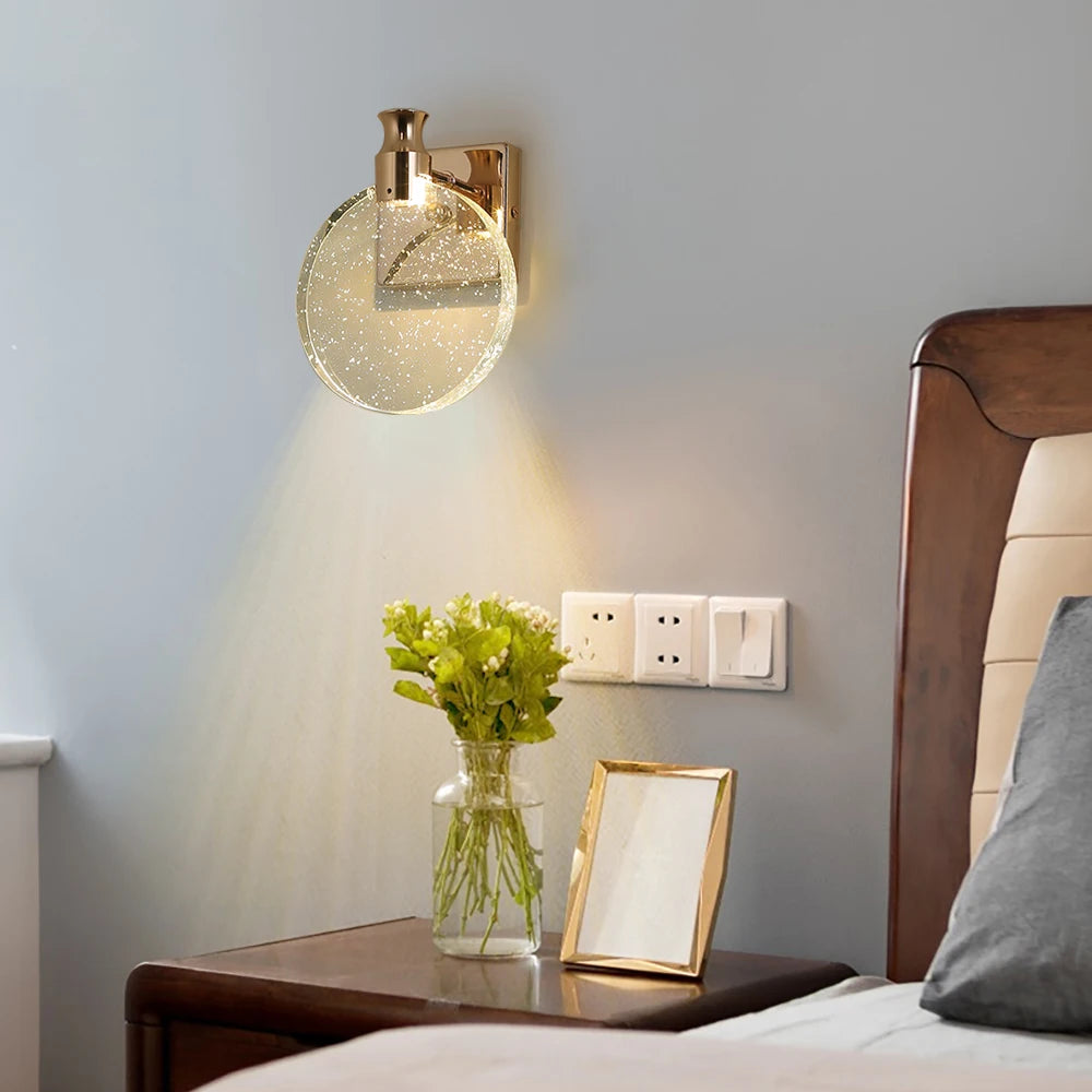 Modern Crystal LED Wall Lamp – Bedroom & Living Room Light Crystal Wall Lamp HIP