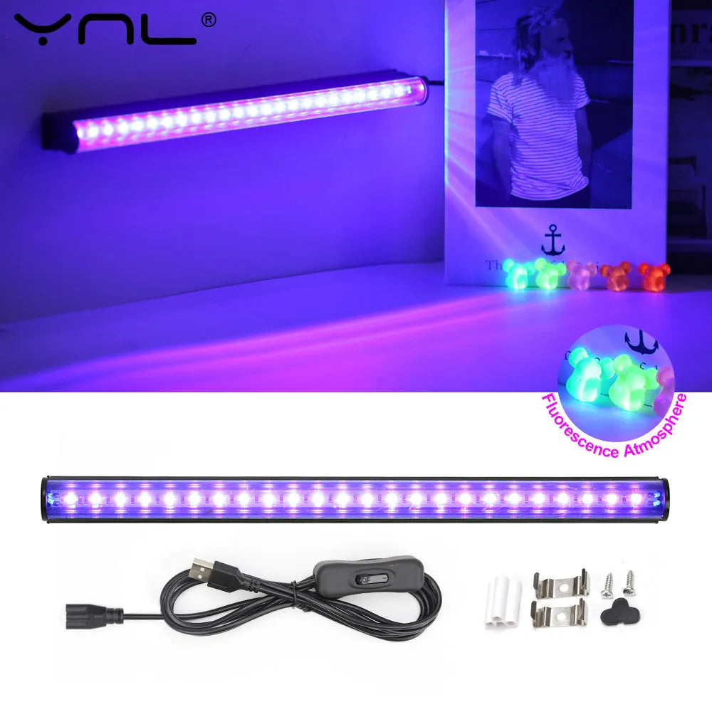 USB UV Black Light T5 Tube 6W 395nm – Glow Party Strip Lamp UV Black Light Tube HIP